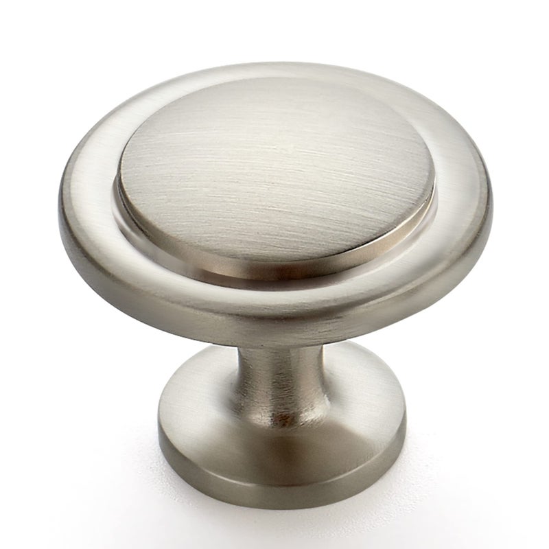 Ravinte 3 Pack 1-1/4 inch Kitchen Cabinet Knobs Brushed Nickel Dresser Zinc Pulls Door Drawer Handles for Dresser Drawers - Image 1
